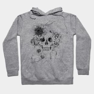 Skull with flowers Hoodie